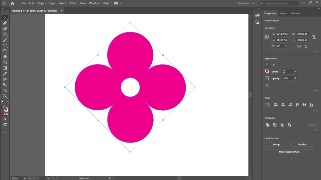 circle rotation in illustrator