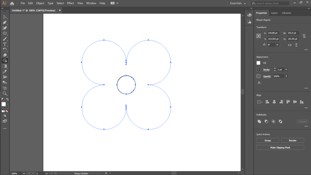 shape builder tool in illustrator