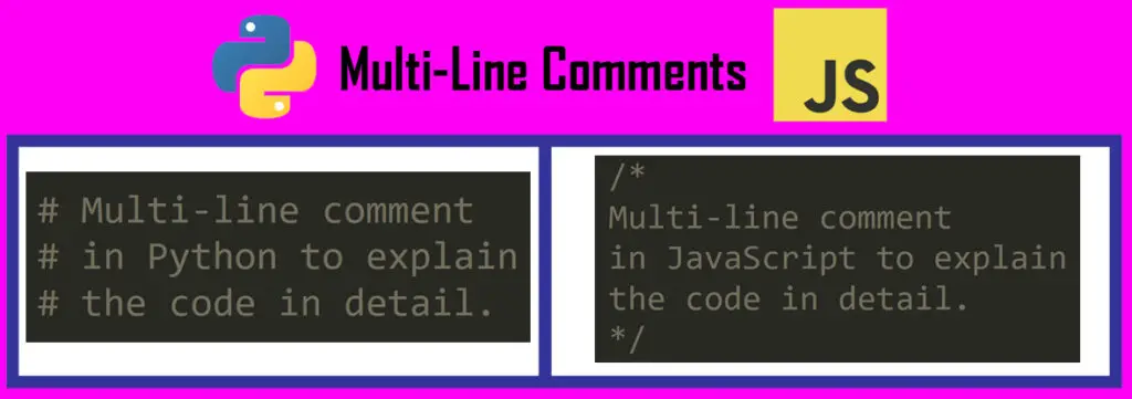 python and JavaScript multi-line comment