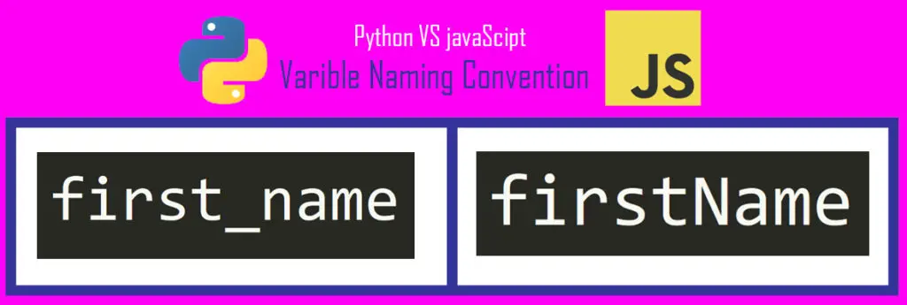 python vs JavaScript variable naming convention