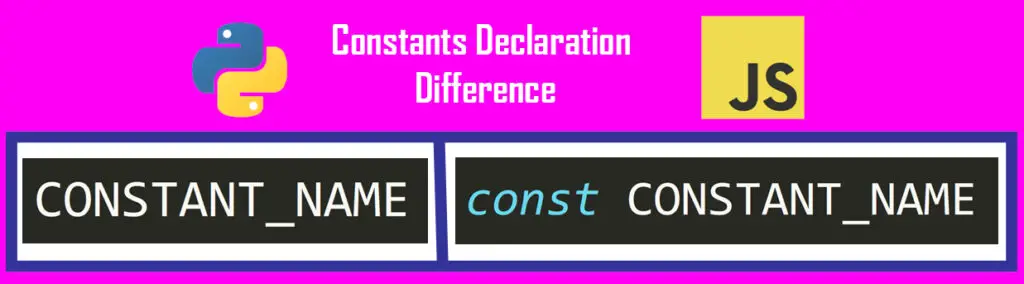 python vs JavaScript constant variable declaration difference