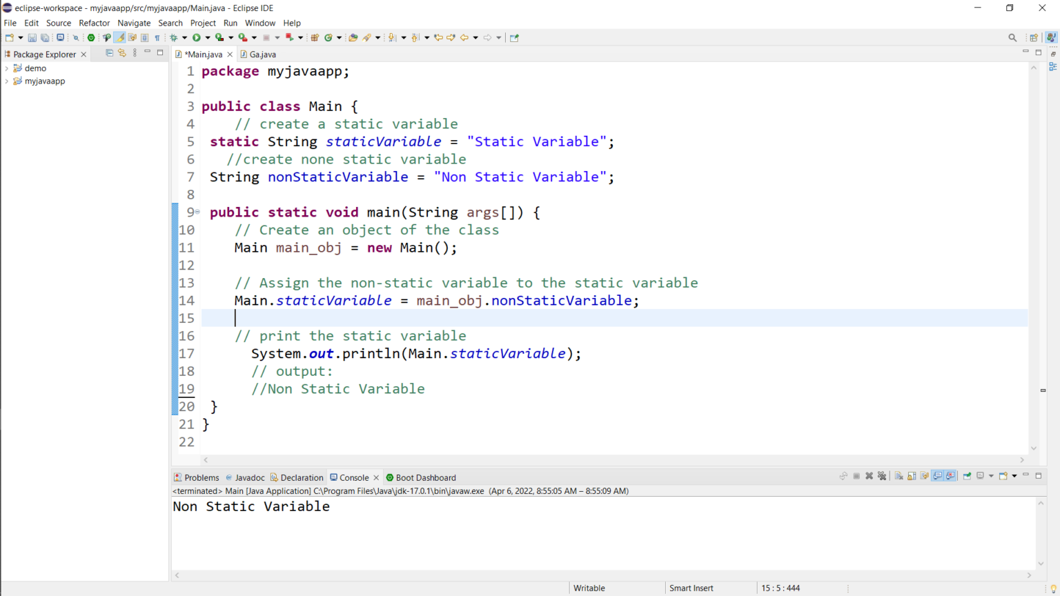 Cannot make a static reference to the non-static method or fields ...