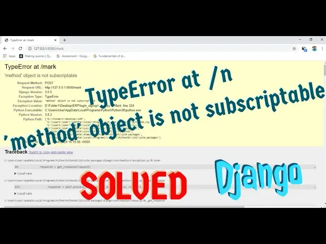 Object is not subscriptable. TYPEERROR: 'Type' object is not subscriptable. 'INT' object is not subscriptable.