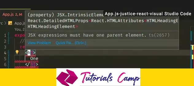 JSX expressions must have one parent element in react