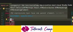 Fix Error - Jsx Expressions Must Have One Parent Element In React -  Tutorials Camp